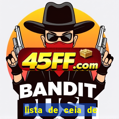 lista de ceia de natal completa